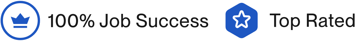 Upwork top rated badges